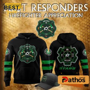 Dallas Stars x 2024 Firefighter Appreciation Night Hoodie, Cap