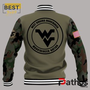 west virginia football veterans camo baseball jacket 3 y0HgO