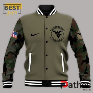 west virginia football veterans camo baseball jacket 2 z8Jtr