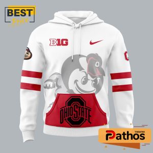 mens ohio state buckeyes nike white game hoodie 2 hl218