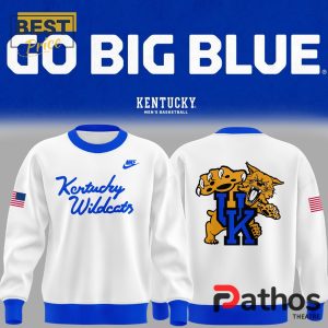 New Kentucky Wildcats Go Big Blue White Sweatshirt