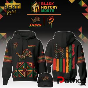 detroit lions black history month 2024 hoodie jogger cap 1 cbI34