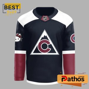 colorado avalanche x hello kitty 50th anniversary hockey jersey 2 c0k2J