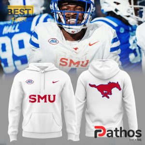 SMU Mustangs Football White Hoodie