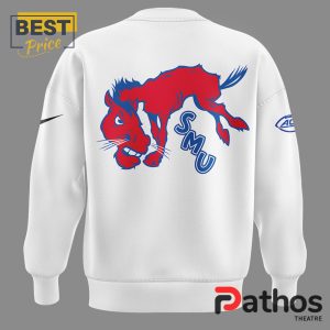 smu mustangs 2024 football white sweatshirt 3 WLF9i