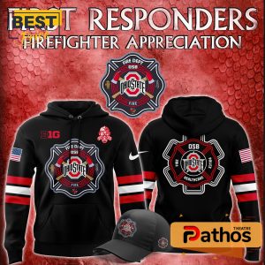 Ohio State Buckeyes Firefighter Appreciation Night Hoodie, Cap