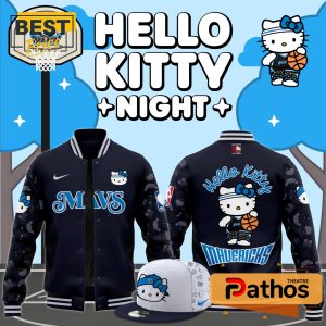 Dallas Mavericks x Hello Kitty Night Baseball Jacket