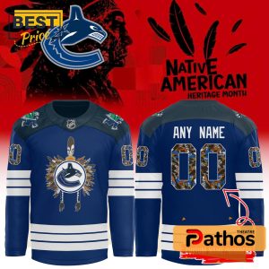 Vancouver Canucks Native American Heritage Month Hockey Jersey