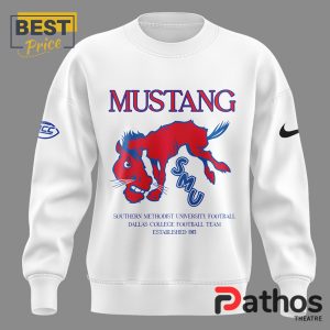 smu mustangs 2024 football white sweatshirt 2 ZgMiR