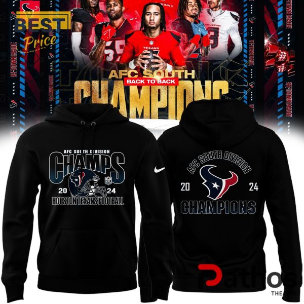 AFC South Division Champions Houston Texans Black Hoodie