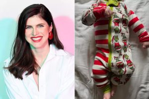 alex daddario baby christmas outfits tout 122524 4589c04ca65d4f6f81d3fa5949c13f29