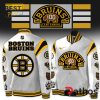 Boston Bruins 100 Centennial White Baseball Jacket