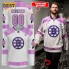 Boston Bruins Custom Hockey Fights Cancer Hockey Jersey