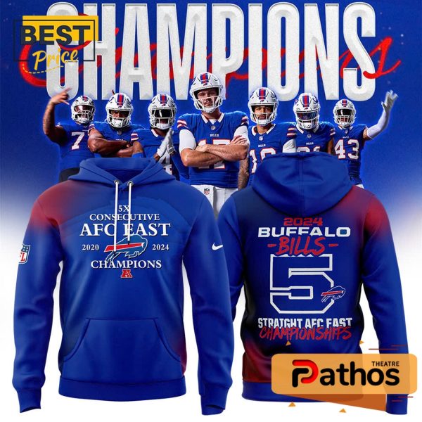 Buffalo Bills 2024 AFC East Division Champions Nike Hoodie, Cap