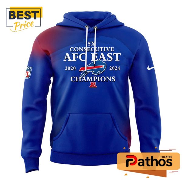 Buffalo Bills 2024 AFC East Division Champions Nike Hoodie, Cap