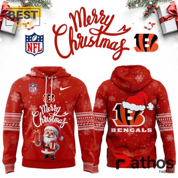 Cincinnati Bengals 2024 Merry Christmas Pullover Hoodie