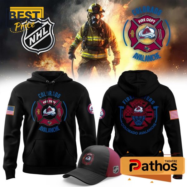 Colorado Avalanche 2025 Firefighter Appreciation Hoodie, Cap