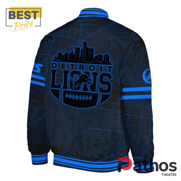 Detroit Lions Back In Black NFL Limited Baseball Jacket