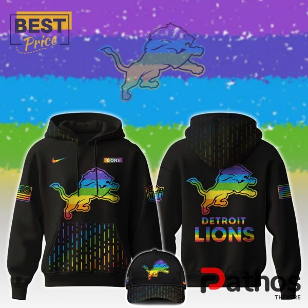 Detroit Lions Happy Pride Month 2024 Hoodie, Jogger, Cap