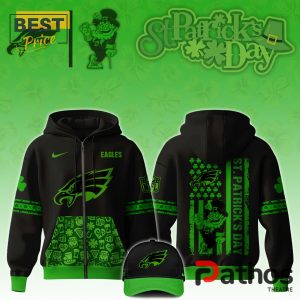 philadelphia eagles nfl x st patricks day hoodie jogger cap 2 bWys4