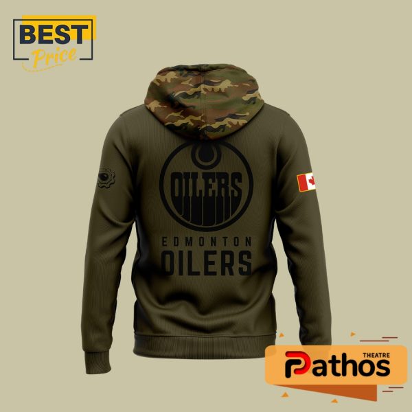 Edmonton Oilers 2024 Camo Salute to Service Hoodie, Cap