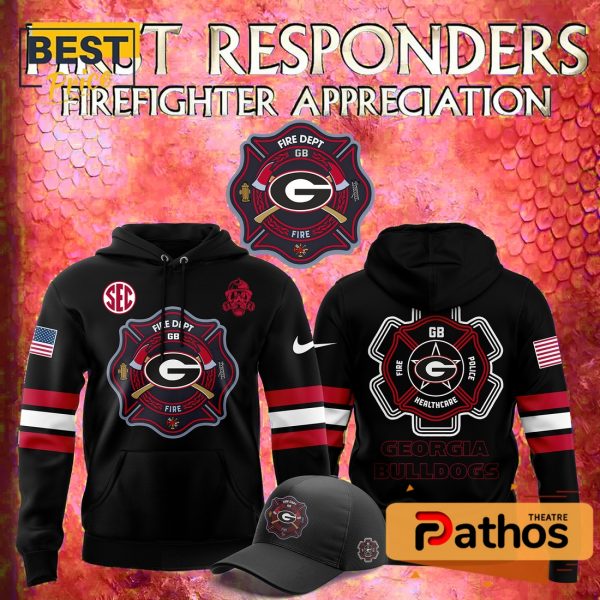 Georgia Bulldogs Football Firefighter Appreciation Night Hoodie, Cap