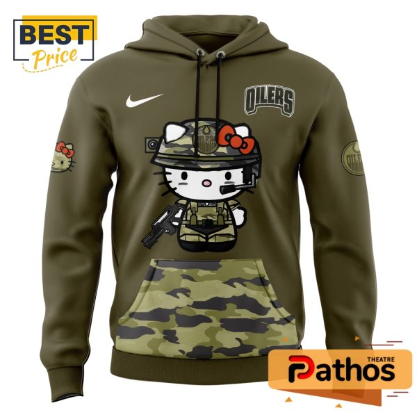 Hello Kitty x Edmonton Oilers NHL Veterans Day Hoodie