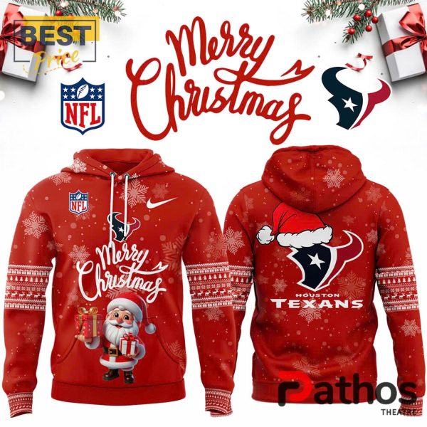 Houston Texans 2024 Merry Christmas Pullover Hoodie