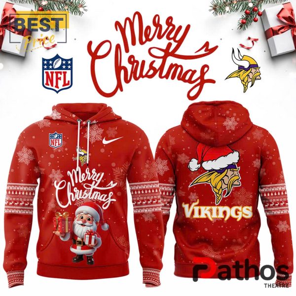 Minnesota Vikings 2024 Merry Christmas Pullover Hoodie