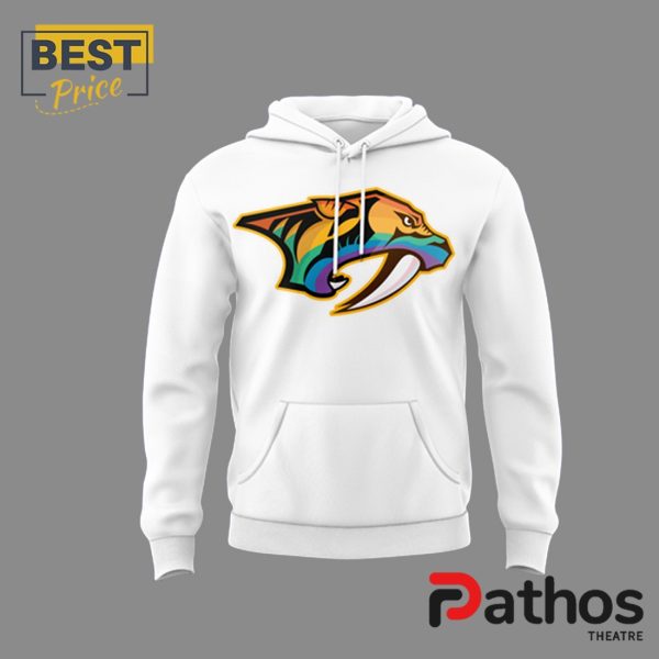 Nashville Predators Pride Parade White Hoodie