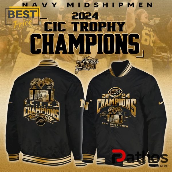 Navy Midshipmen x CIC Trophy Champions Baseball Jacket