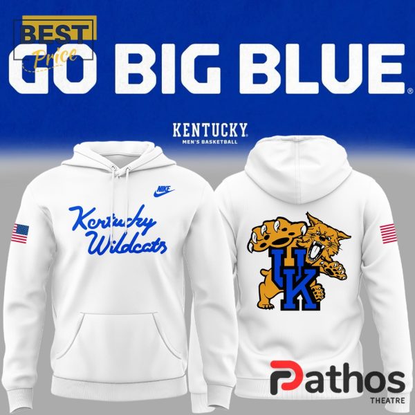 New Kentucky Wildcats Go Big Blue White Hoodie