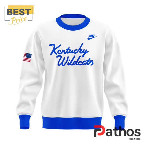 New Kentucky Wildcats Go Big Blue White Sweatshirt