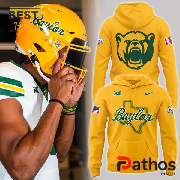 New Texas Bowl Baylor Bears Football Yellow Hoodie