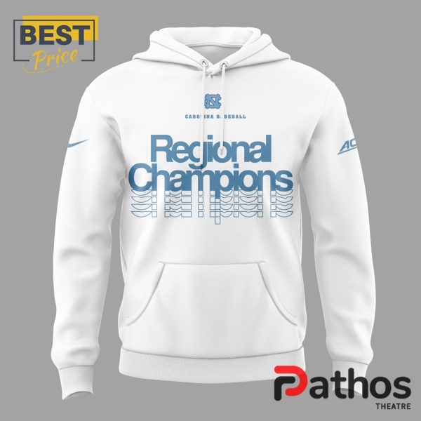 North Carolina Baseball Regional Champions White Hoodie