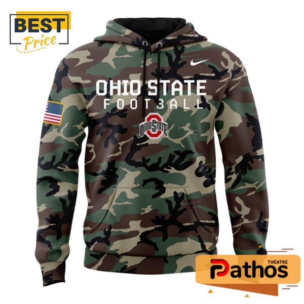 Ohio State Buckeyes Camo 2025 Salute to Service Hoodie