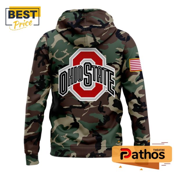 Ohio State Buckeyes Camo 2025 Salute to Service Hoodie