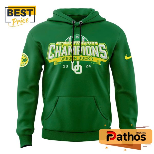 Oregon Ducks 2024 Big Ten Football Green Hoodie