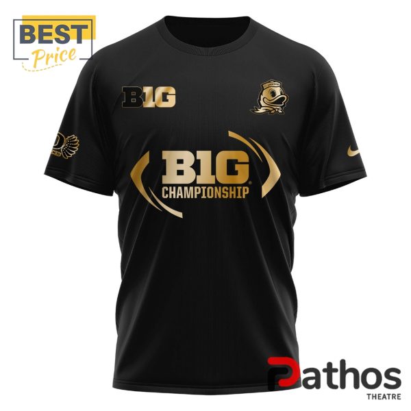 Oregon Ducks Big Ten Champions Black T-Shirt, Cap