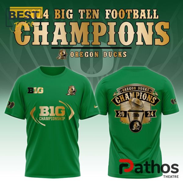 Oregon Ducks Big Ten Champions Green Hoodie