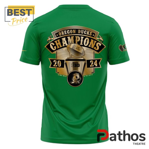 Oregon Ducks Big Ten Champions Green T-Shirt, Cap