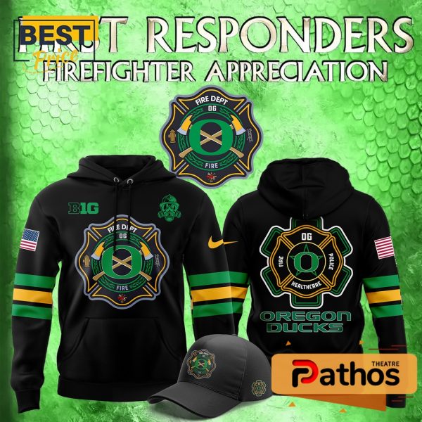 Oregon Ducks x 2024 Firefighter Appreciation Night Hoodie, Cap