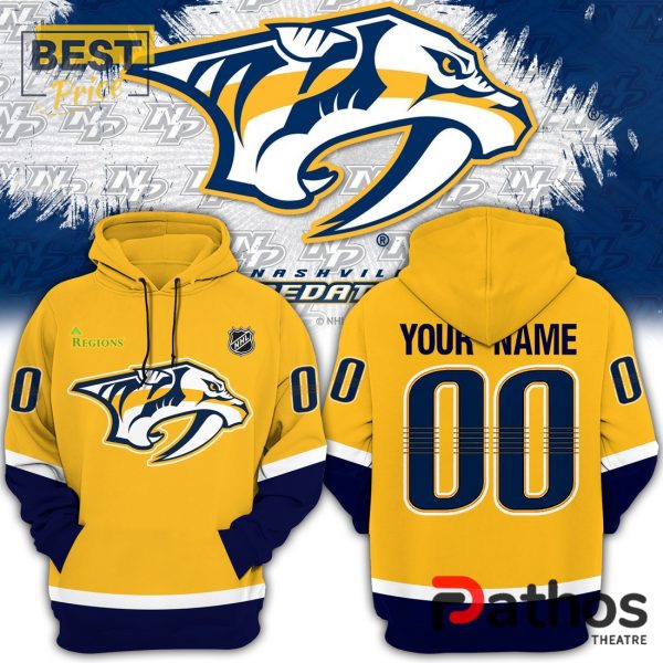 Personalized Nashville Predators Team Hockey NHL Hoodie