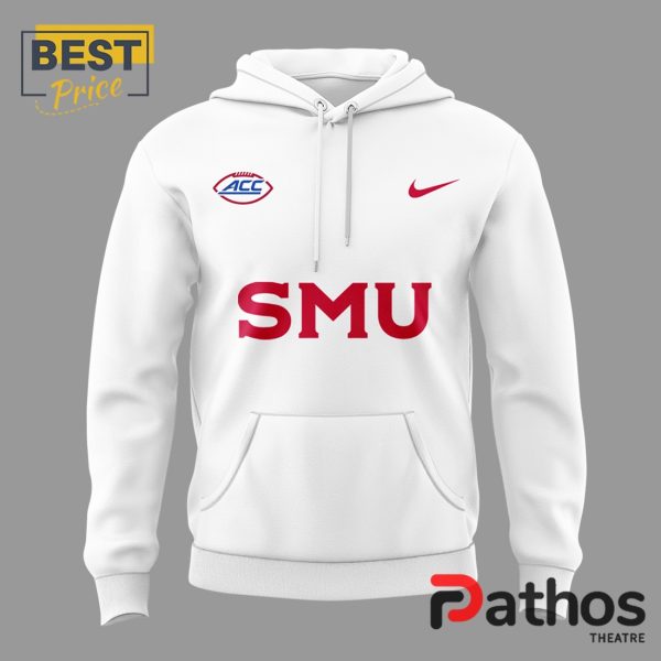 SMU Mustangs Football White Hoodie, Jogger, Cap