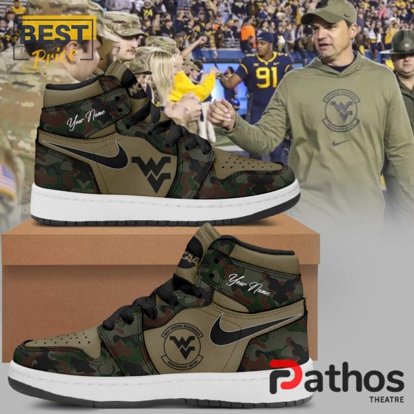 West Virginia Football Veterans Camo Air Jordan 1 Hightop