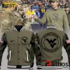 West Virginia Football Veterans Camo Baseball Jacket