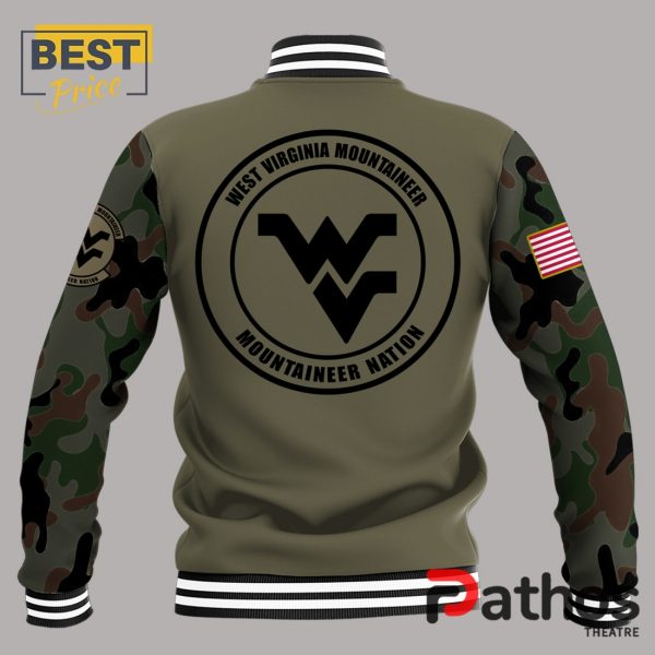 West Virginia Football Veterans Camo Baseball Jacket