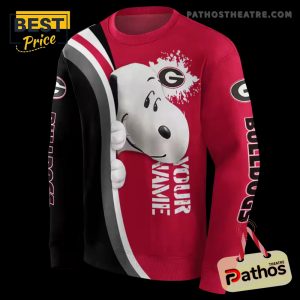 customized georgia bulldogs peeking snoopy red hoodie 4 Mux56