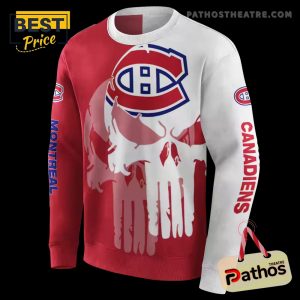 montreal canadiens graphic punisher red white hoodie 4 yL2kY