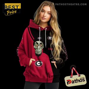 georgia bulldogs achmed skull red hoodie 2 Oxs7K